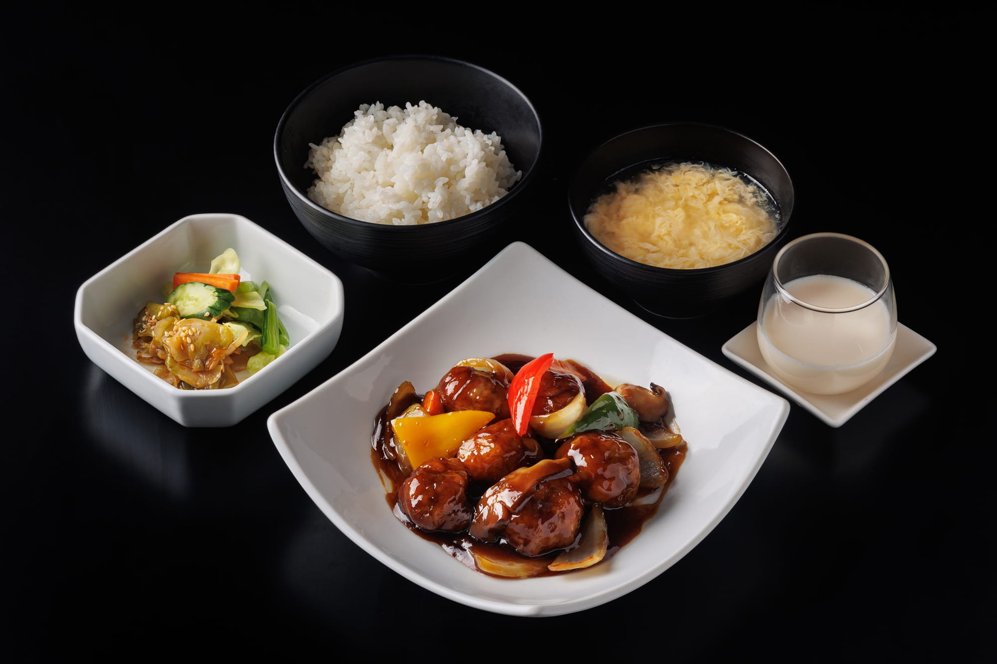 黒酢酢豚ランチセット